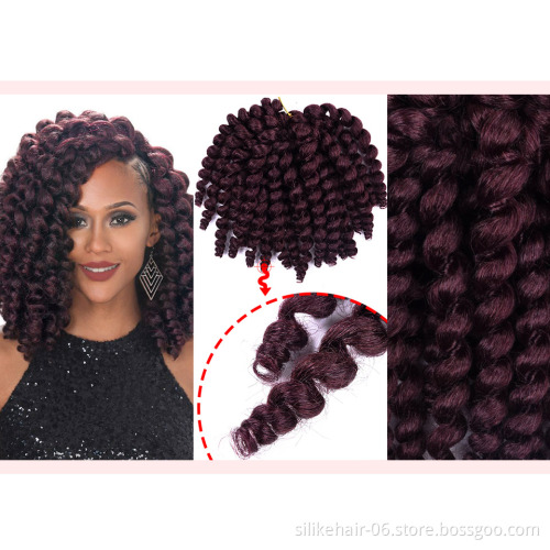 Ombre passion Braiding twist Hair brown Jumpy Wand Jamaican Bounce Curl 8 inch Crochet Hair Crochet Braids Hair Extensions